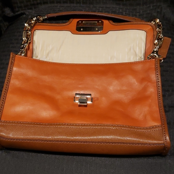 Cole Hahn Cognac Leather Handbag - Picture 3 of 6